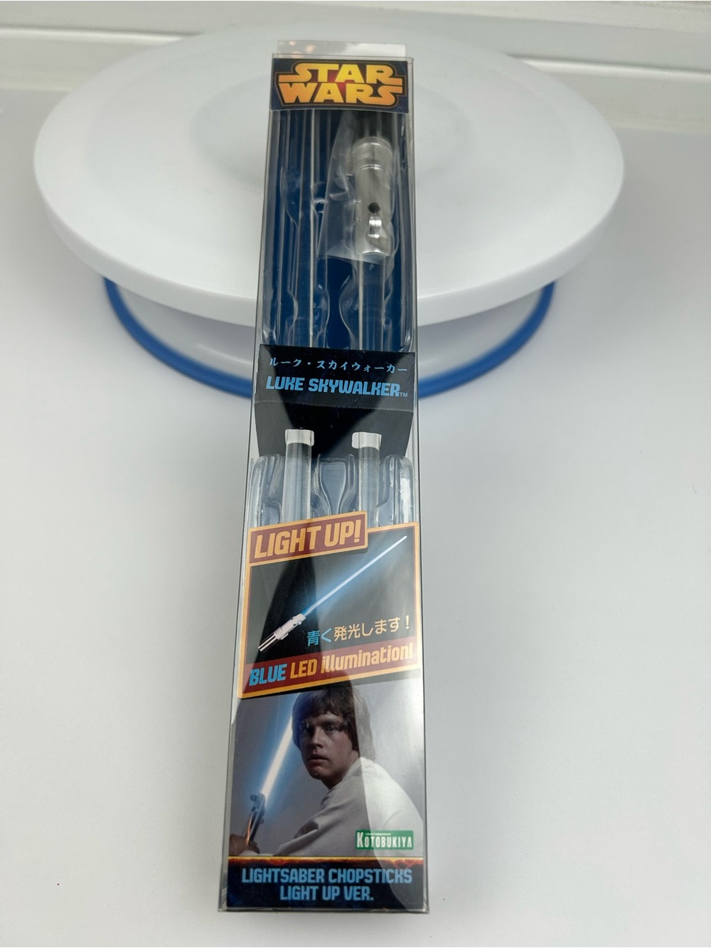 Kotobukiya Star Wars Luke Skywalker Lightsaber Chopsticks Blue LED 9.6"